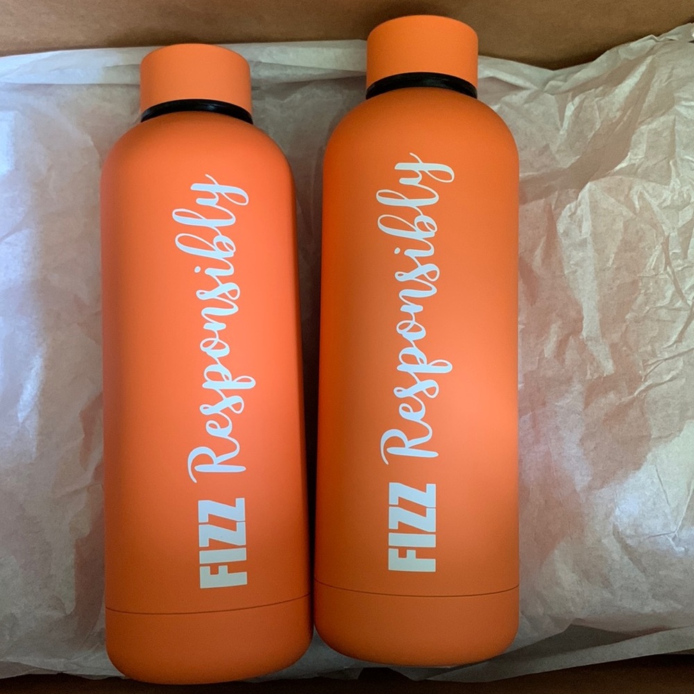 2 PCs Fizz Responsibly BPA free water bottle